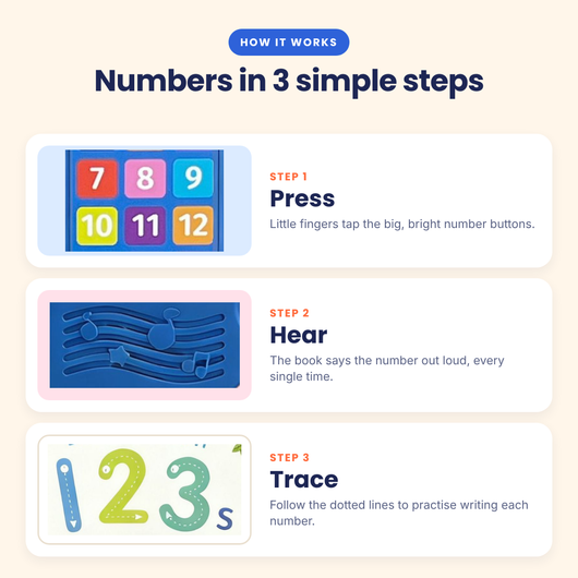 Let's Learn 1 2 3's - Kids Mathematics Book