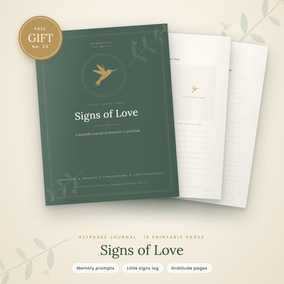 Signs of Love printable keepsake journal