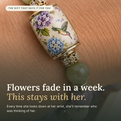The Everstill™ Hummingbird Garden Bracelet — Keepsake Gift Box
