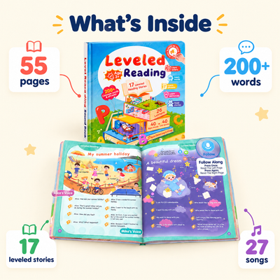 What's inside: 55 pages, 200+ words, 17 leveled stories, 27 songs