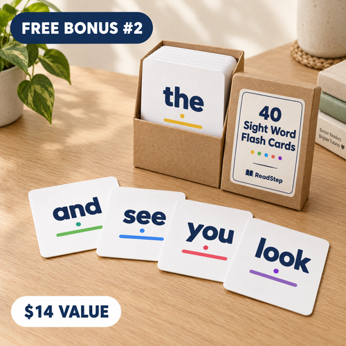 ReadStep Bonus: 40 Sight Word Flash Cards (Printable PDF)